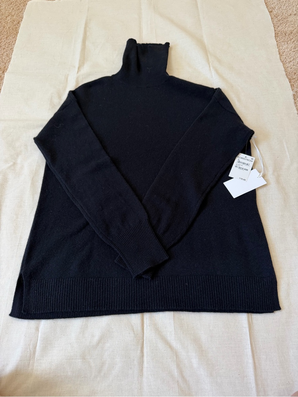 Nordstrom Black Turtleneck Sweater